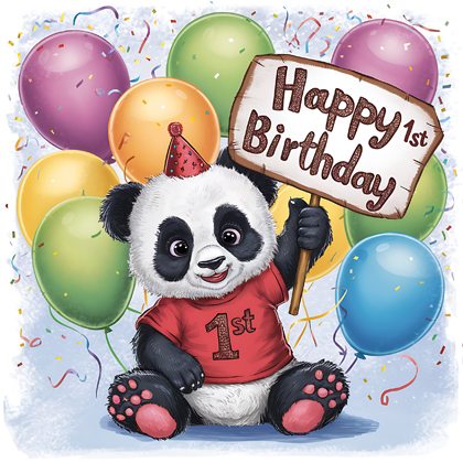 Happy First Birthday Panda