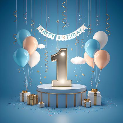 Happy 1st Birthday Fireworks