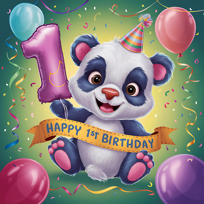 Happy 1st Birthday Balloons