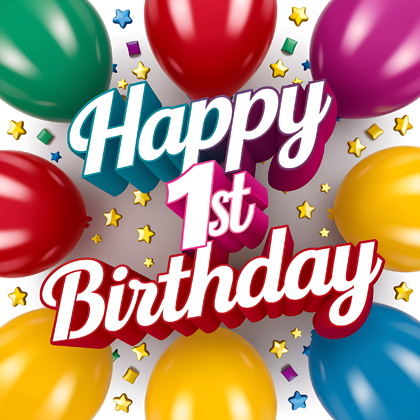 Free Download Happy 1st Birthday