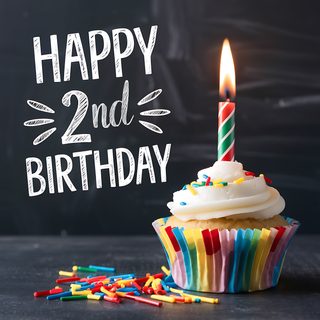 Happy 2nd Birthday Cupcake