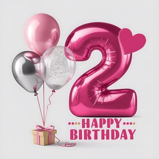 Happy 2nd Birthday Balloons