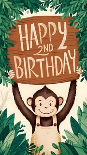 Happy 2nd Birthday Monkey