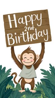 Happy 2nd Birthday Monkey