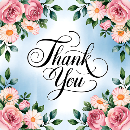 Thank You Floral Frame