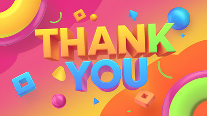 Thank You 3D Colorful
