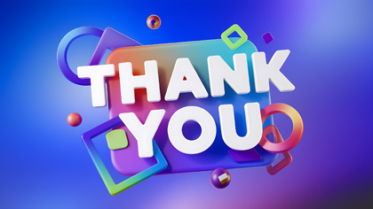 Thank You 3D Colorful