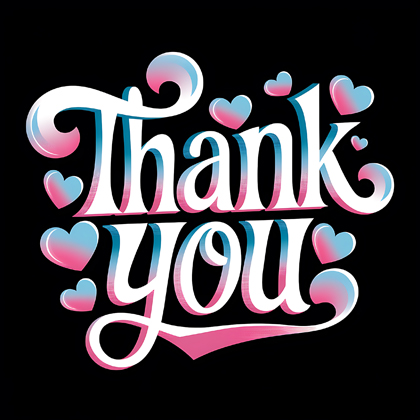 Thank You Black and White