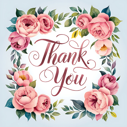 Thank You Floral Frame