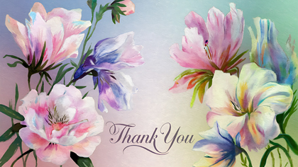 Thank You Floral Watercolor