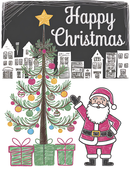 Crayon Christmas Tree