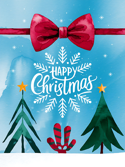 Watercolor Christmas Greeting