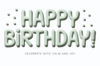 Happy Birthday 3D Clay Letters