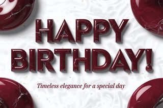 Elegant Marble Birthday Greeting