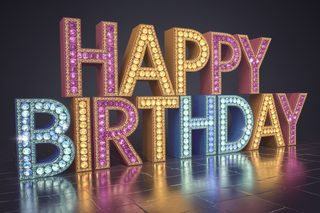 Happy Birthday Gem Sign