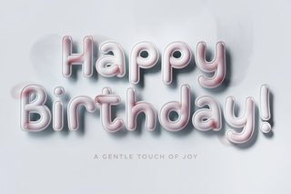 3D Rendered Happy Birthday Message