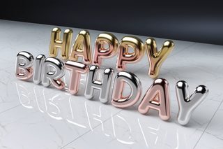 Happy Birthday Metallic Balloons
