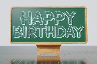 Chalkboard Happy Birthday