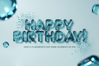 3D Glass Happy Birthday Greeting