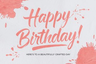 Happy Birthday Watercolor Splatter Design