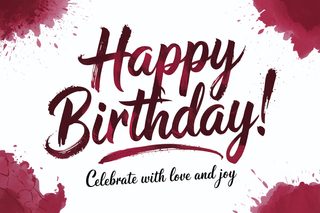 Happy Birthday Ink Splash Design