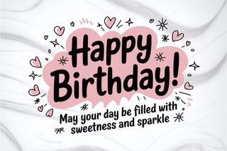 Happy Birthday Doodle Illustration