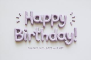 Happy Birthday Clay Letters
