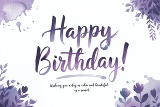 Happy Birthday Watercolor Card