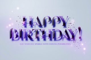 3D Happy Birthday Greeting Card
