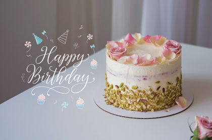 Happy Cakes エシャルプ シロ Happy New Year Confetti Edible Cake Topper, by A Birthday