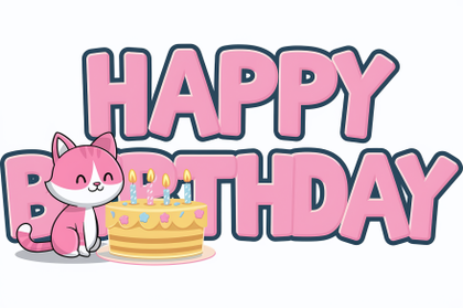 Happy Birthday Cat Cake