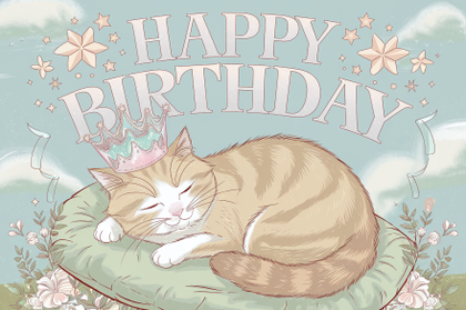 Cat Birthday Card