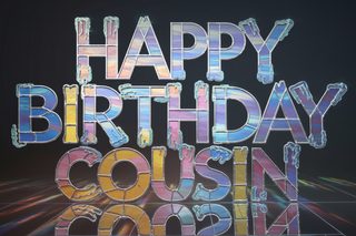 Stained Glass Happy Birthday Cousin