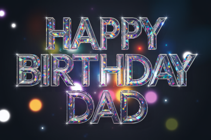 Happy Birthday Dad 3D Render