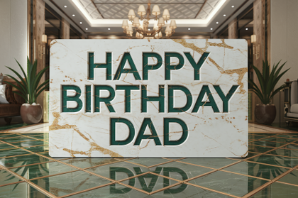 Happy Birthday Dad Marble Sign