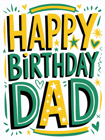 Happy Birthday Dad Card