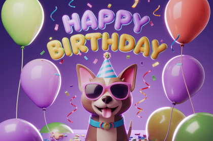 Happy Birthday Dog Party
