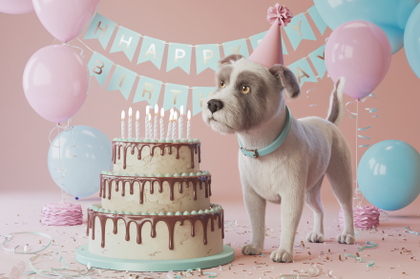 Dog Birthday Cake