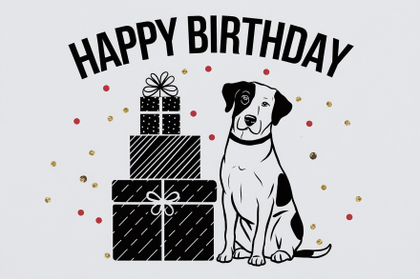 Happy Birthday Dog Card