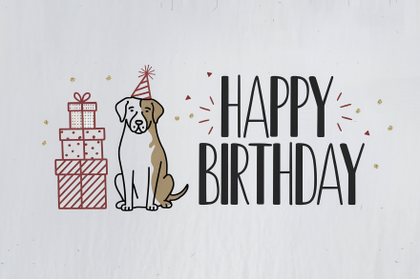 Happy Birthday Dog Card