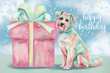 Watercolor Dog Birthday Card