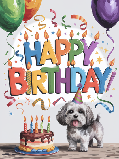 Dog Birthday Card