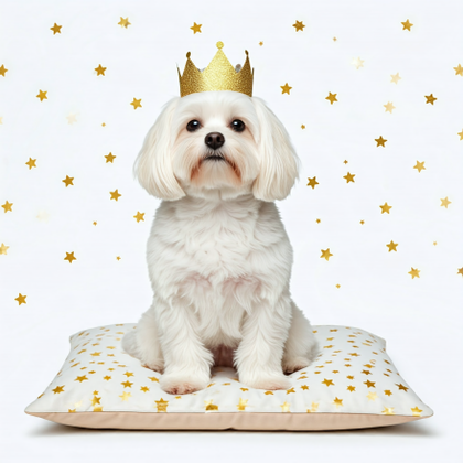 Adorable Dog Wearing a Crown