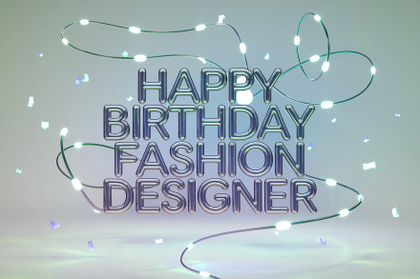 3D Happy Birthday Fashion Designer Greeting