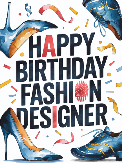 Happy Birthday Fashion Designer Card