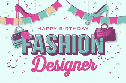 Happy Birthday Fashion Designer Card