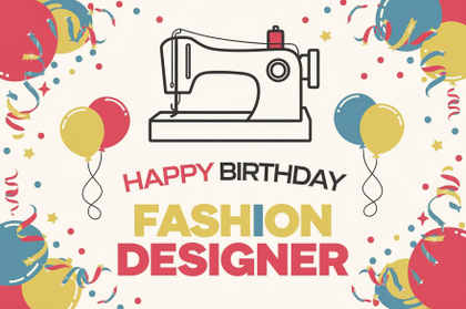Happy Birthday Fashion Designer Card
