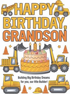 Happy Birthday Grandson Card
