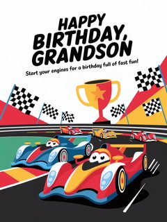 Happy Birthday Grandson Card