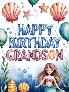 Happy Birthday Grandson Card